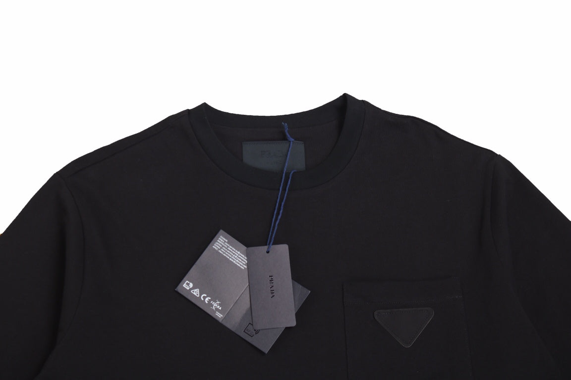 Prada Logo Pocket T-Shirt (Black)