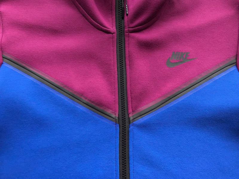 NIKE TECH FLEECE HOODIE x SANGRIA/GAME ROYAL