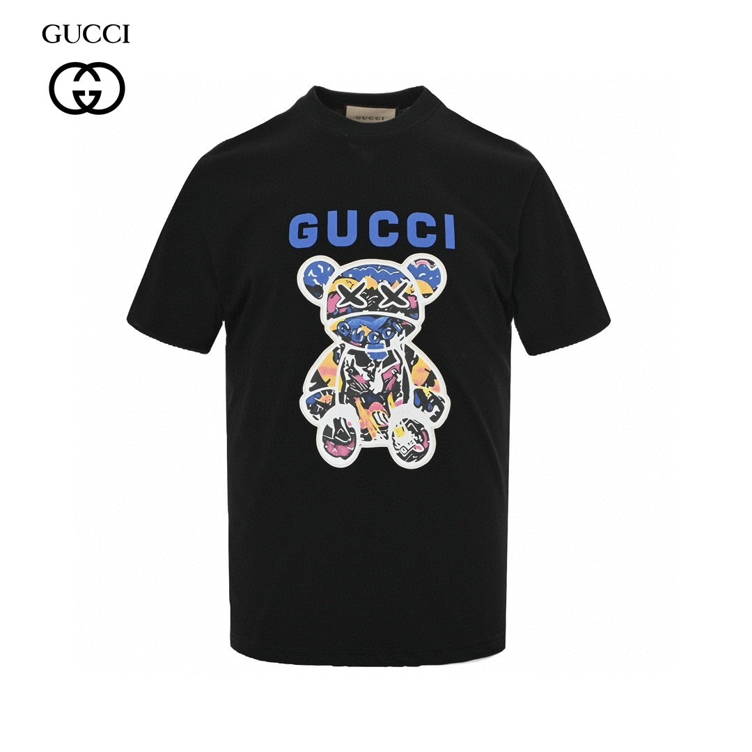 Gucci Black T-Shirt with Bear Graphic