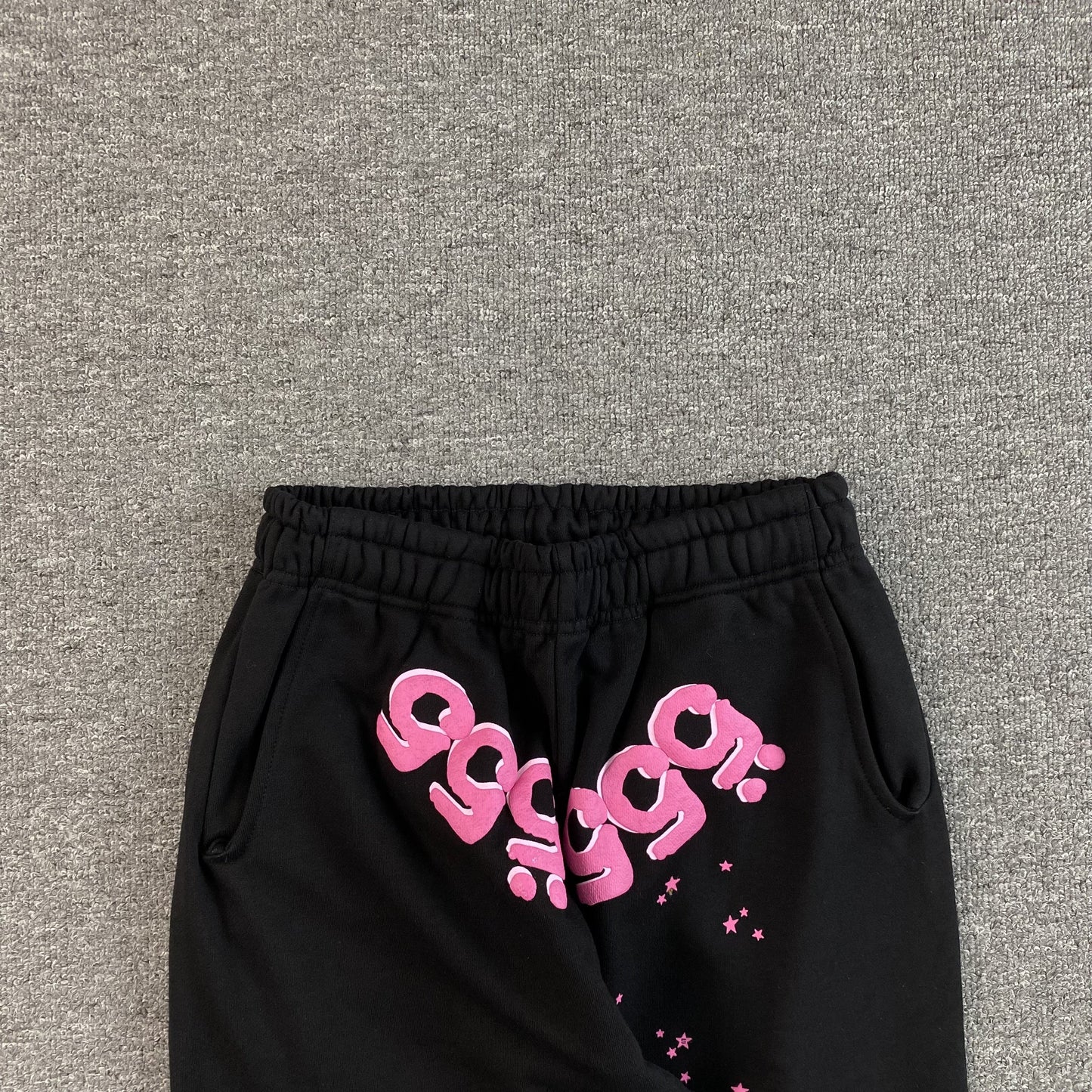 SP5DER ANGEL NUMBER SWEATPANTS BLACK