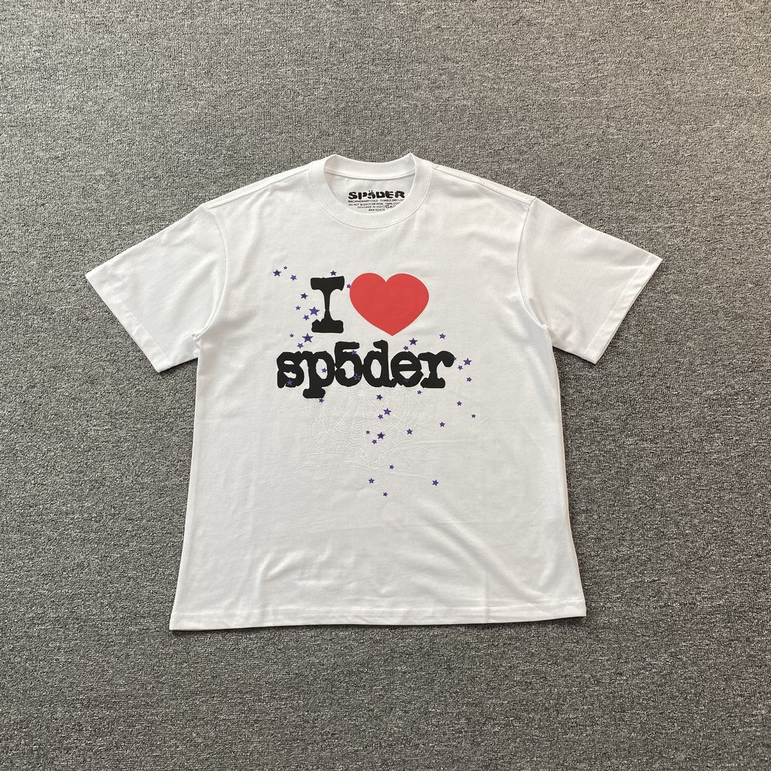 SP5DER I HEART SP5DER TEE WHITE