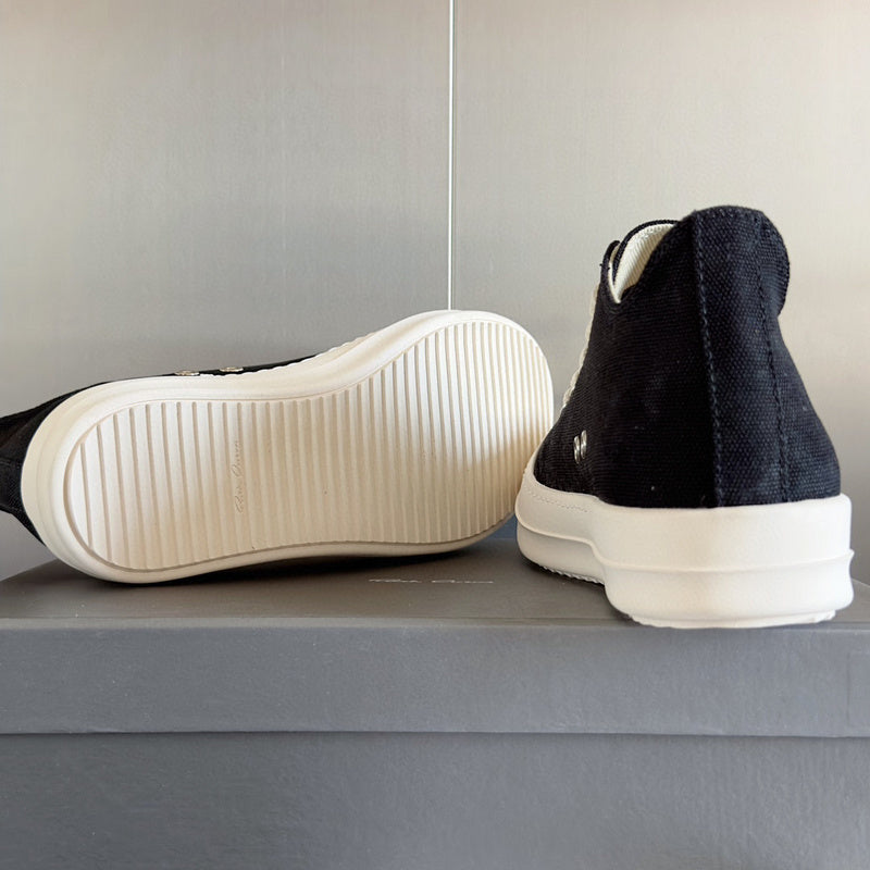 Rick Owens Black Low-Top Sneakers