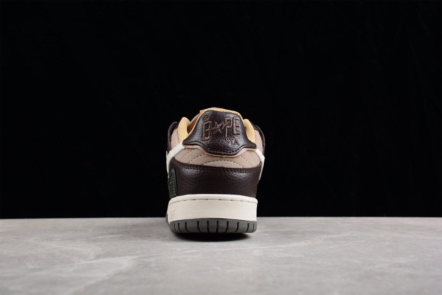 BAPE STA Low-Top Sneakers in Brown and Beige