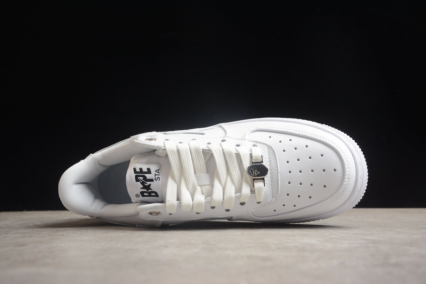 BAPE STA Low-Top Sneakers in All-White