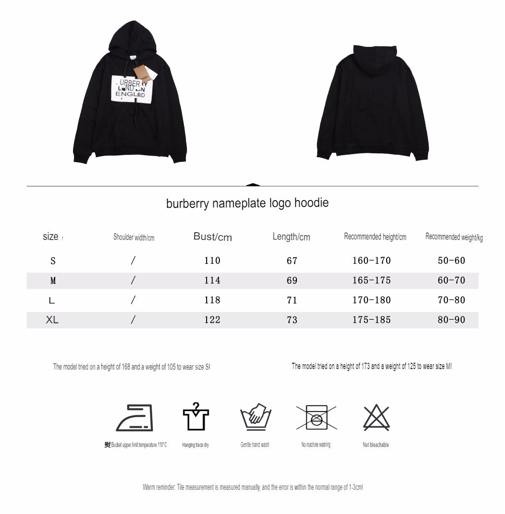 Burberry Black Hoodie with Logo