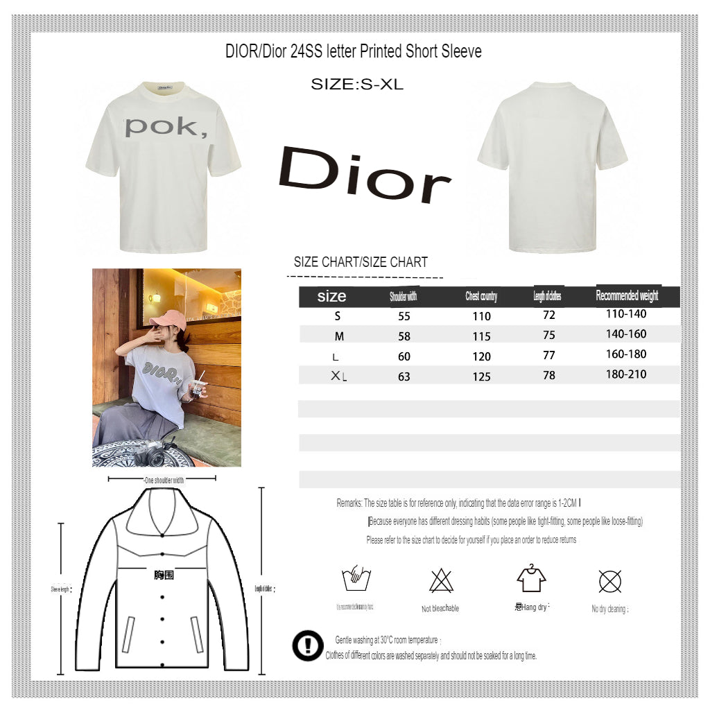 Dior Oversized Logo White T-Shirt