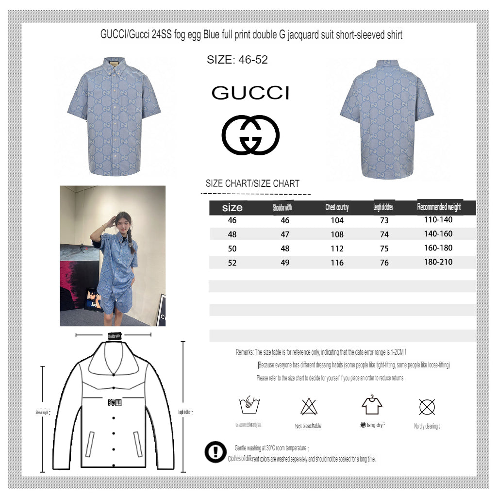 Gucci Allover Logo Denim Shirt