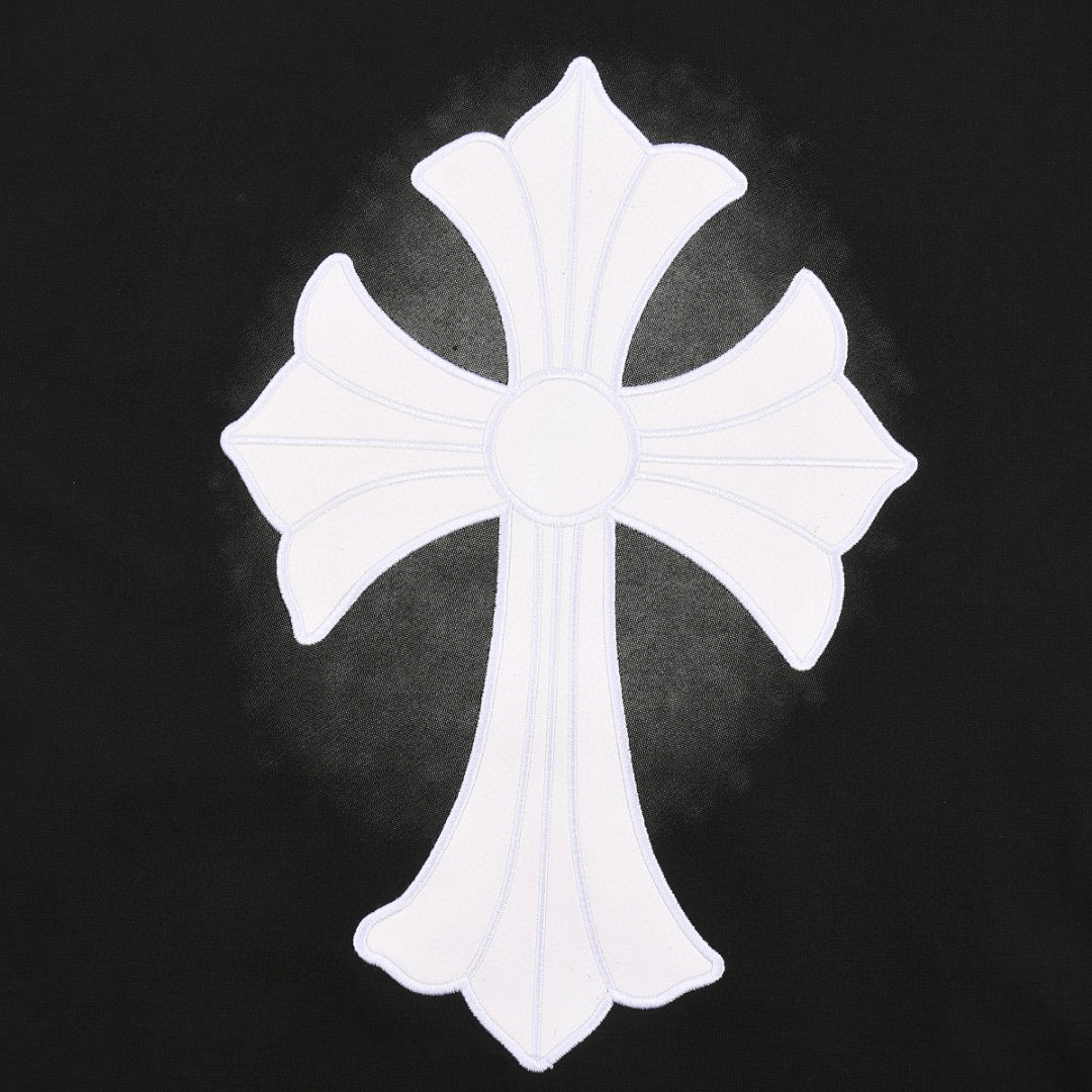 CHROME HEARTS WHITE CROSS T-SHIRT BLACK