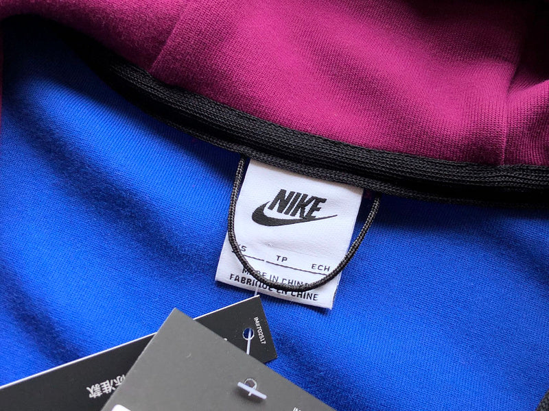 NIKE TECH FLEECE HOODIE x SANGRIA/GAME ROYAL