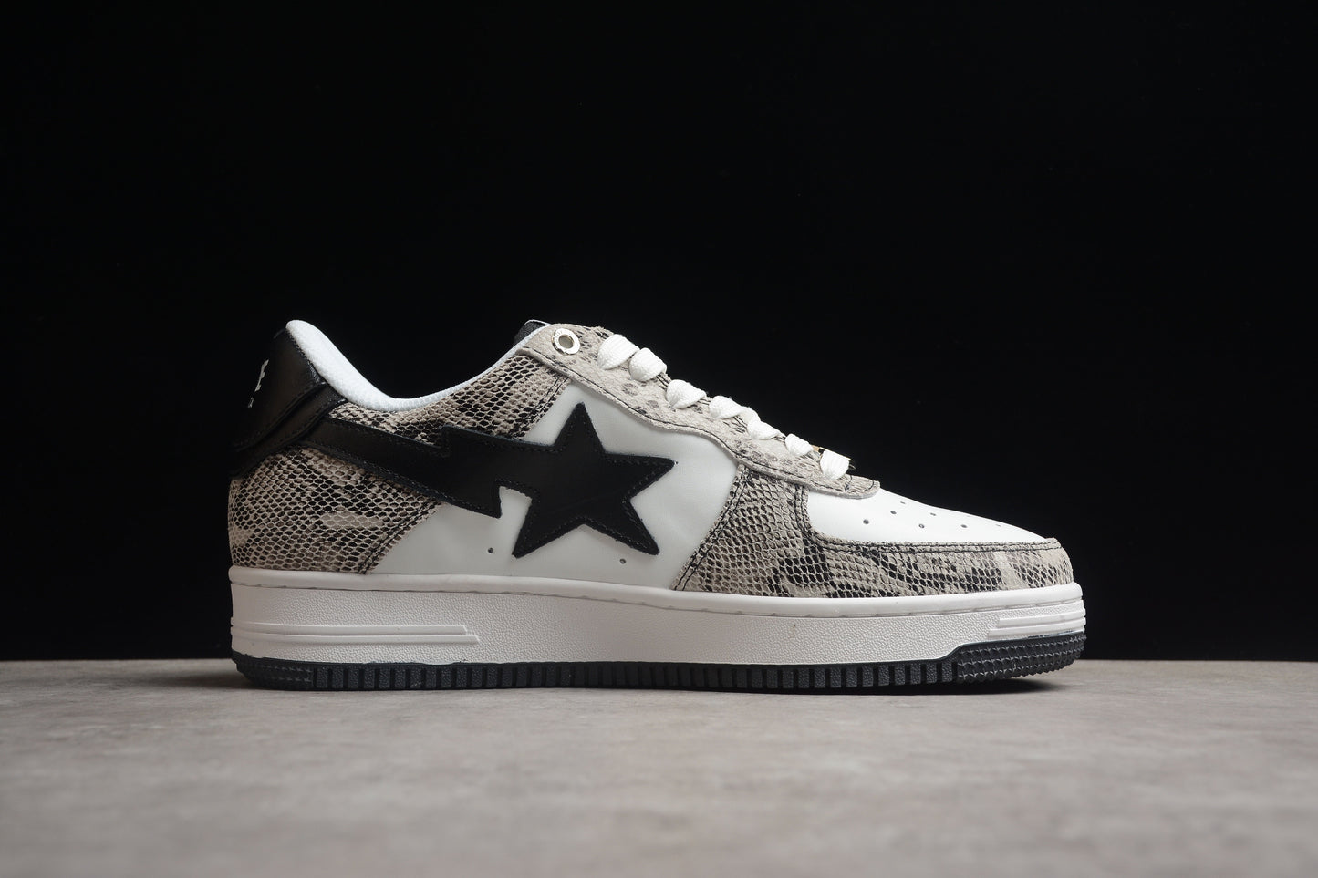 BAPE STA Low-Top Sneakers with Snakeskin Pattern