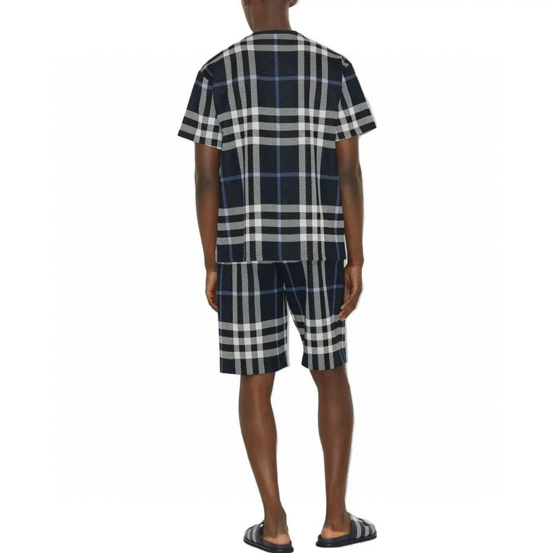 Burberry Navy Check T-Shirt