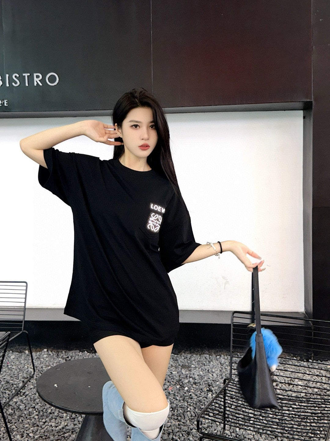 Loewe Black Pocket Logo T-Shirt