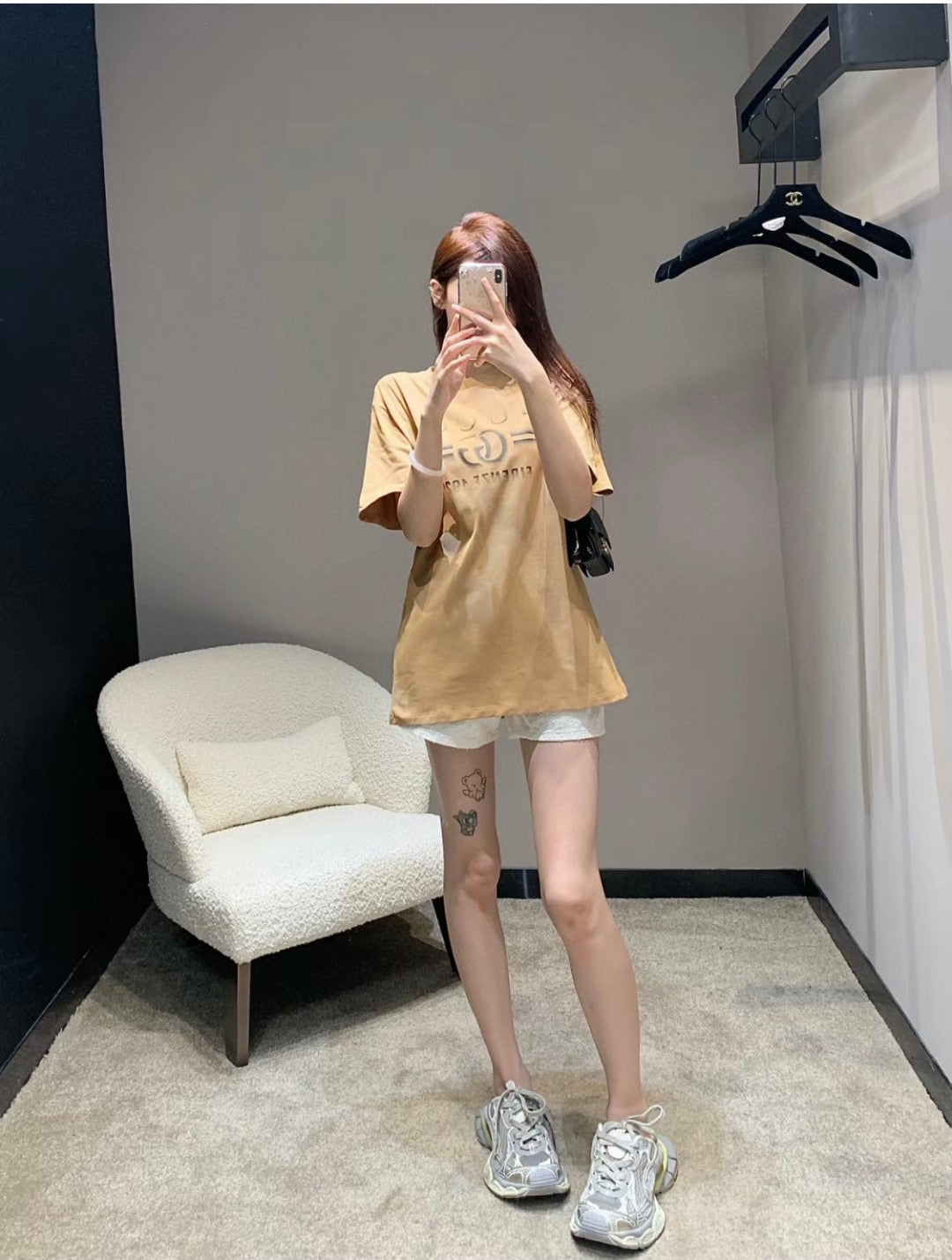 Gucci Tan T-Shirt with Firenze 1921 Logo