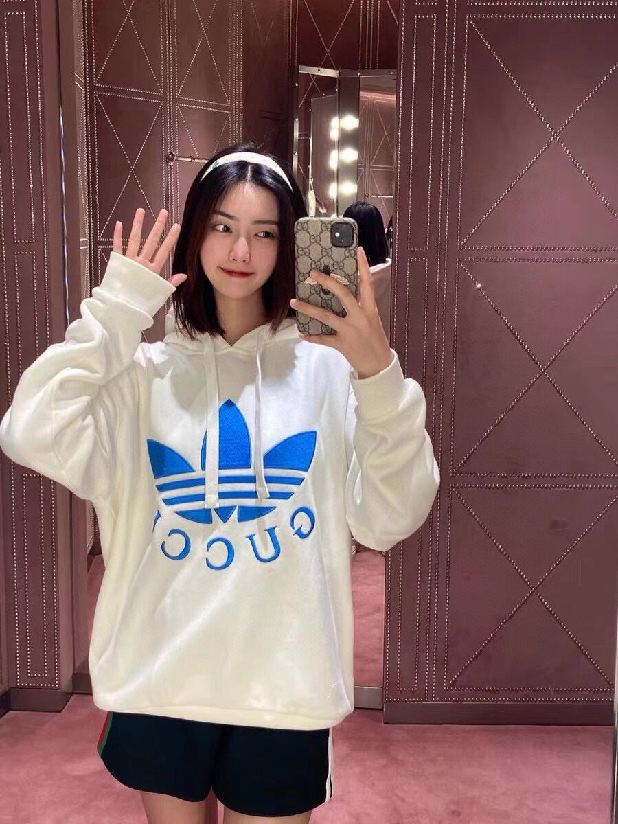 Gucci x Adidas White Hoodie