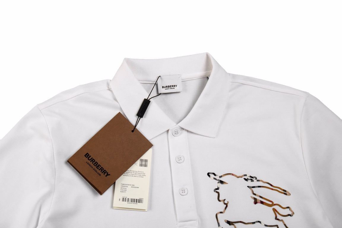 Burberry Embroidered Knight Polo - White