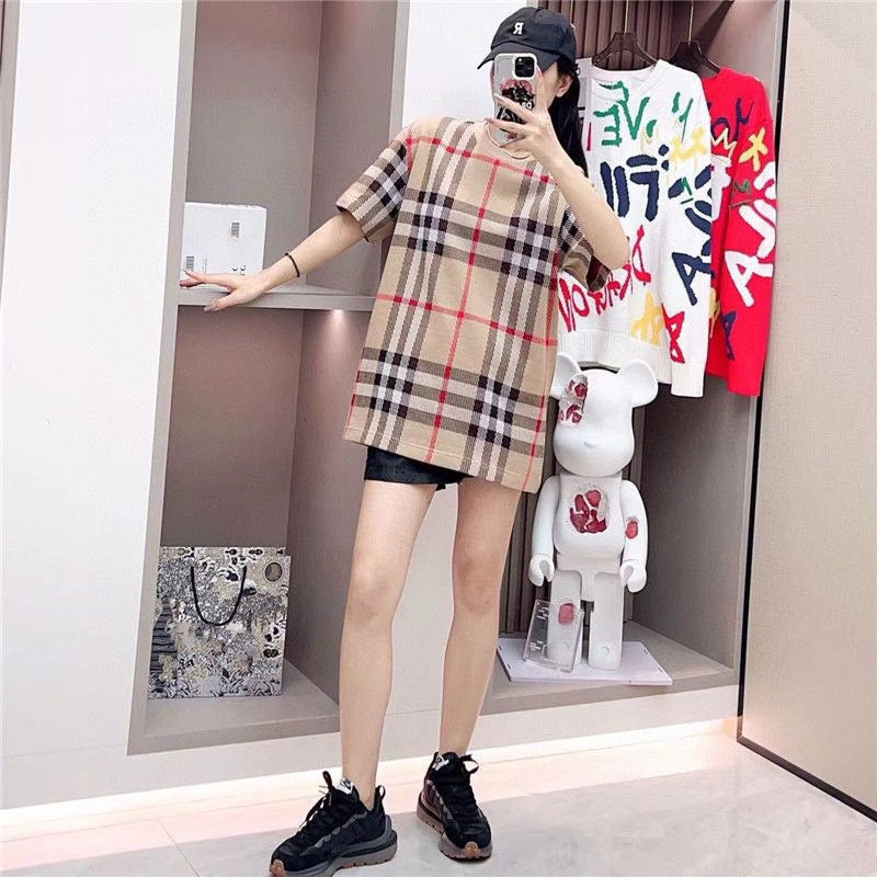 Burberry Beige Check T-Shirt