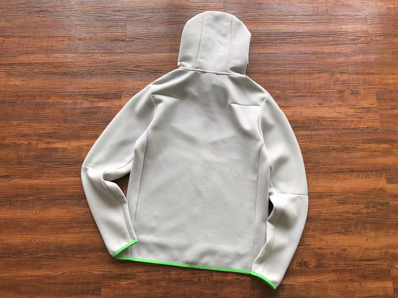 NIKE TECH FLEECE HOODIE x GREY/BLACK/GREEN