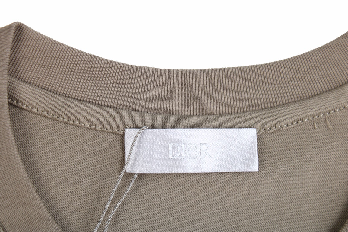 Dior Double D Logo T-Shirt (Khaki)