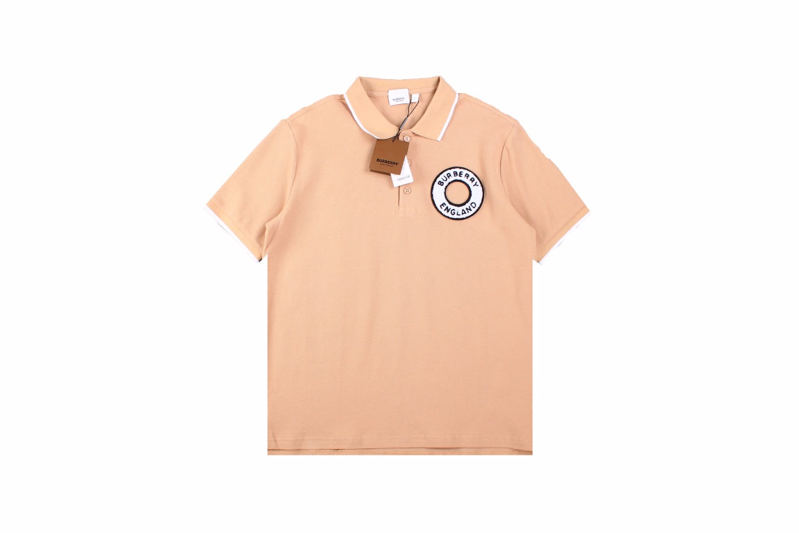 Burberry Textured Polo Shirt in Beige