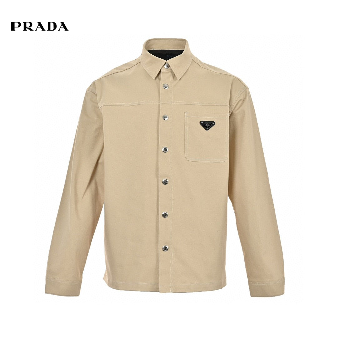 Prada Beige Button-Up Shirt