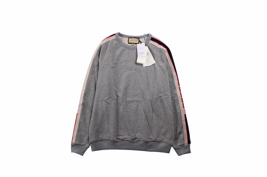 Gucci Grey Sweatshirt with Stripe Detail