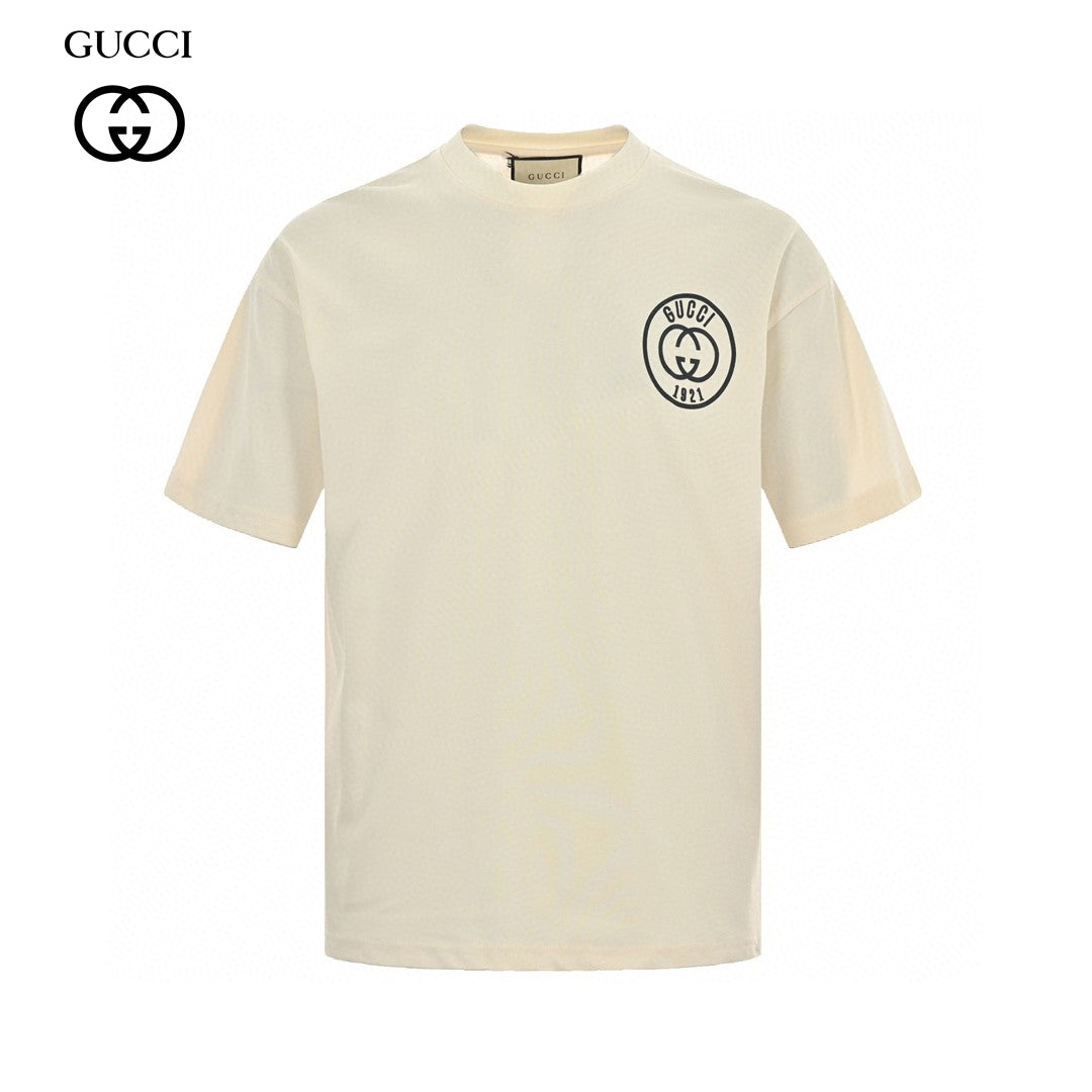 Gucci 1921 Logo Graphic T-Shirt (Beige)