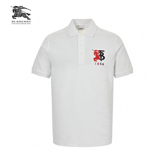 Burberry Monogram Logo Polo Shirt (White)