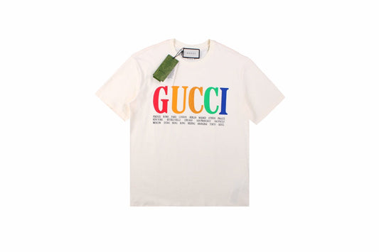 Gucci Cities Block Letter T-Shirt - White