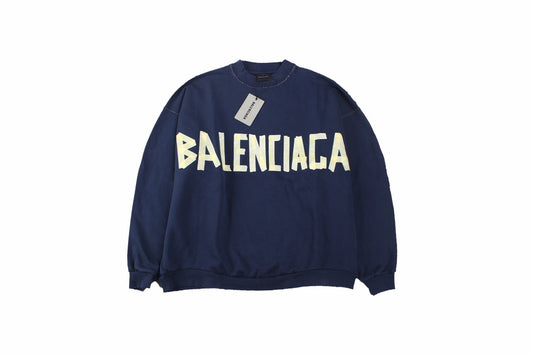 Balenciaga Navy Blue Crewneck