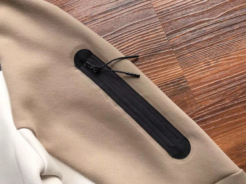 NIKE TECH FLEECE HOODIE x SANDALWOOD/LIGHT BONE WHITE