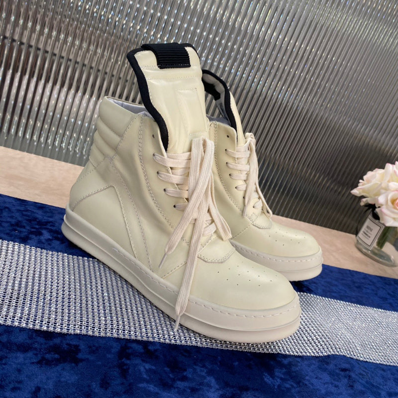 Rick Owens Geobasket Sneakers - Cream