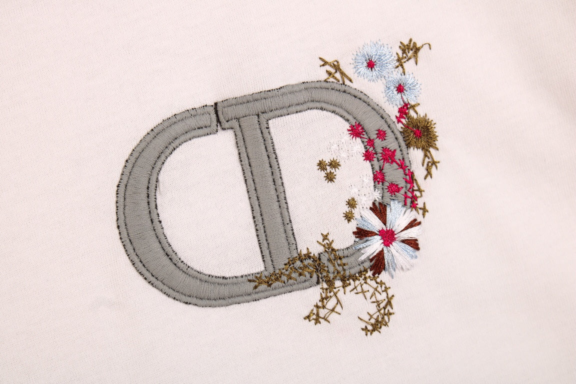 Dior T-Shirt with Floral CD Logo