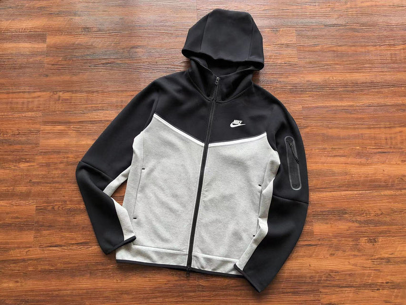 NIKE TECH FLEECE HOODIE x BLACK/GREY