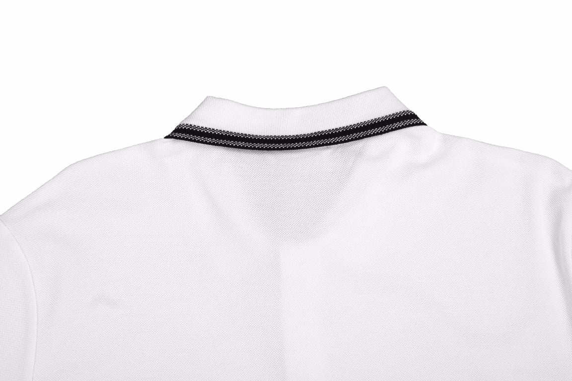 Christian Dior "Striped Logo" Polo Shirt