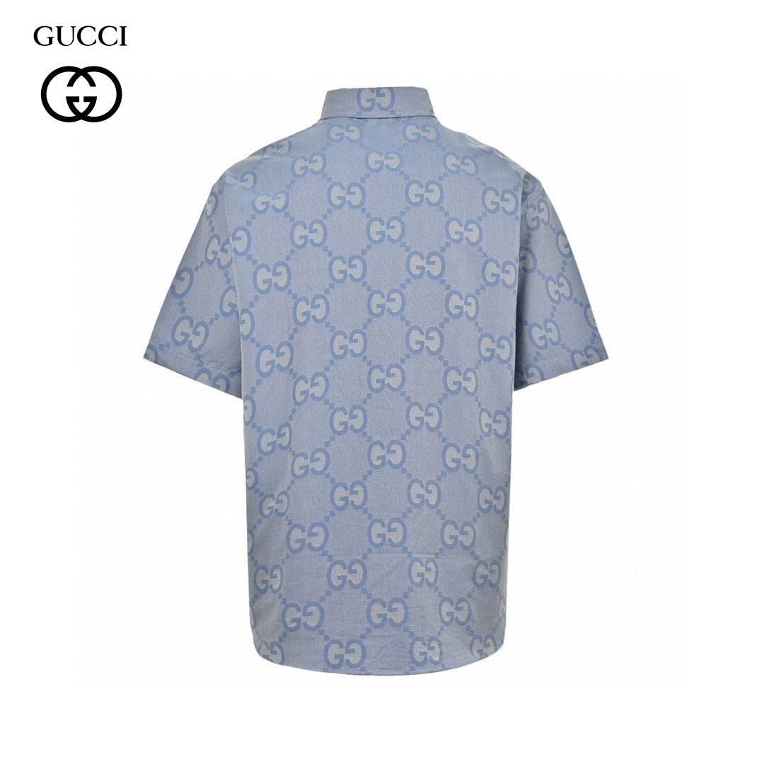 Gucci Allover Logo Denim Shirt