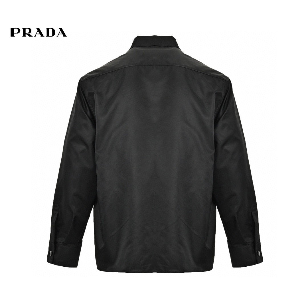 Prada Military Style Jacket - Black