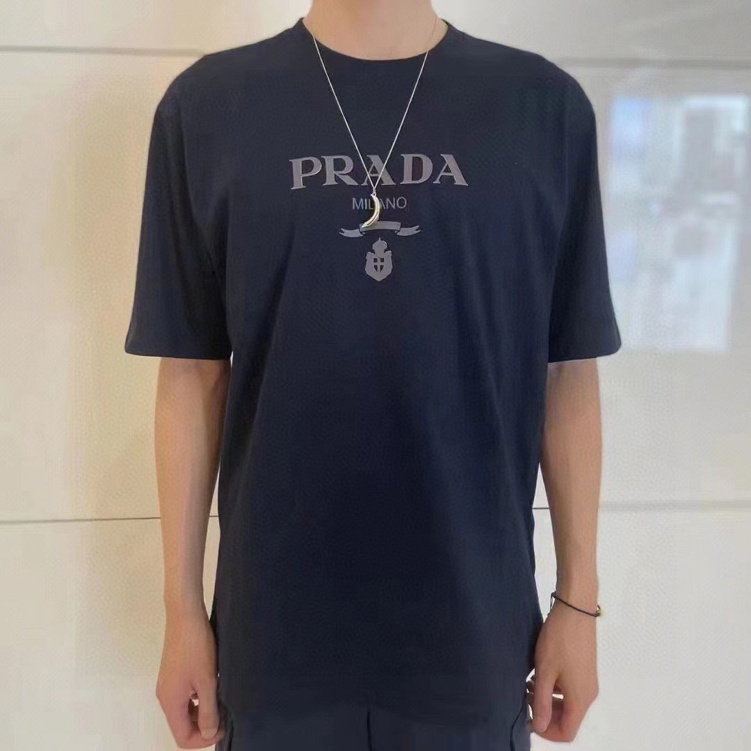 Prada T-Shirt - Black with Subtle Branding