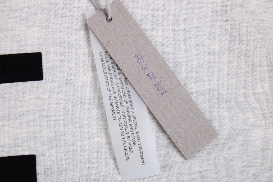 Fear of God Letter F T-Shirt (Light Grey)