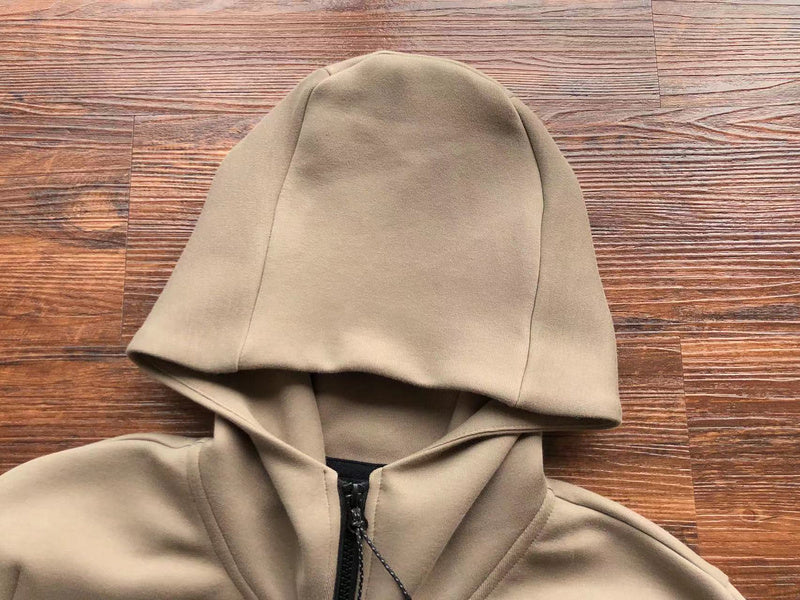 NIKE TECH FLEECE HOODIE x SANDALWOOD/LIGHT BONE WHITE