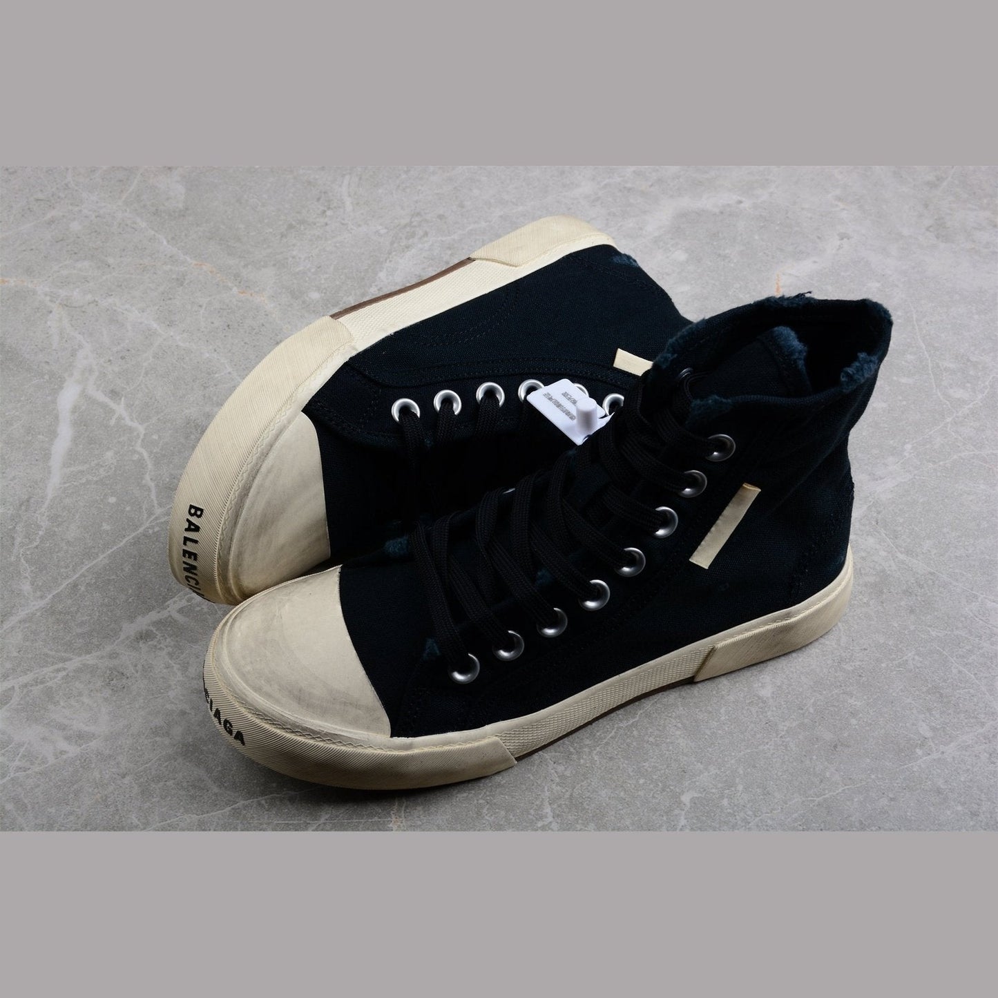 BALENCIAGA PARIS HIGH VULC DESTR x BLACK