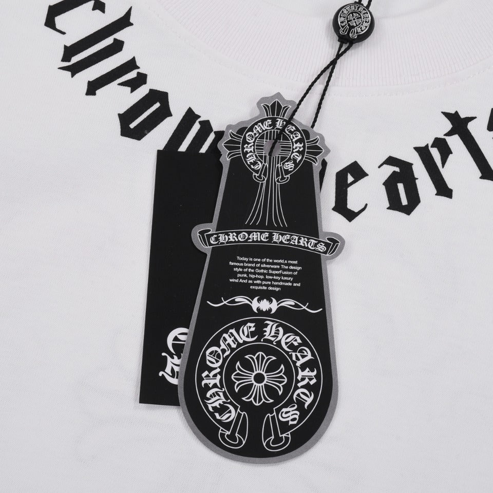 CHROME HEARTS LOGO COLLAR T-SHIRT WHITE