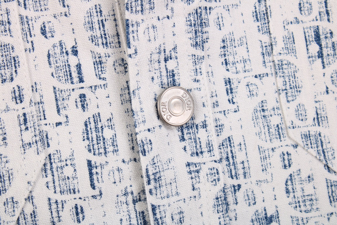 Dior Monogram Shirt (Blue/White)