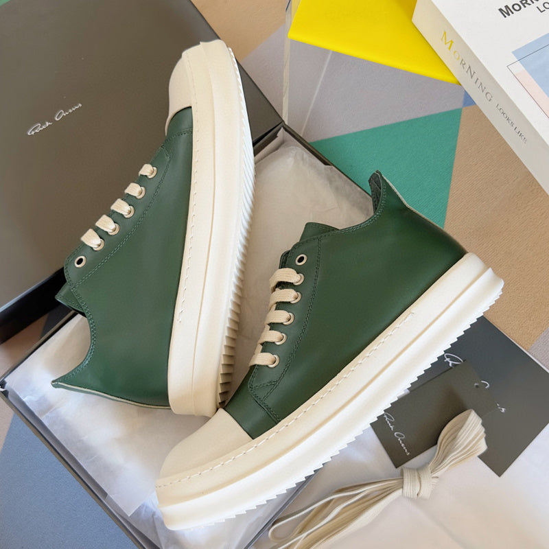 Rick Owens dark green Low-Top Sneakers