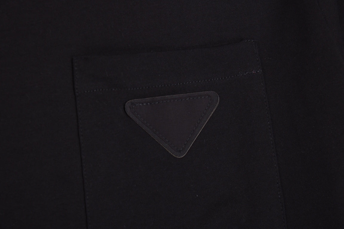 Prada Logo Pocket T-Shirt (Black)