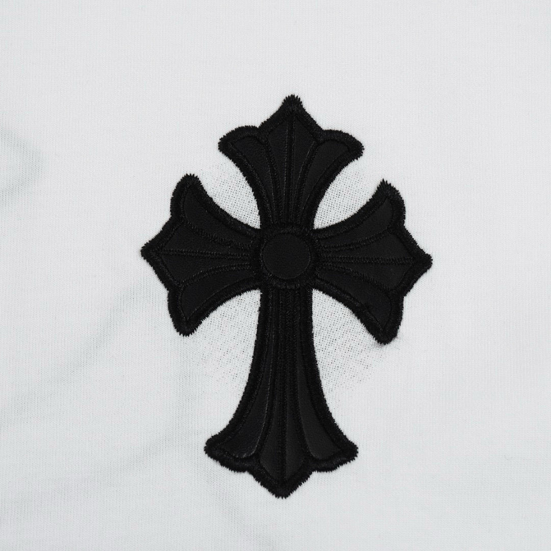 CHROME HEARTS BLACK CROSS T-SHIRT WHITE