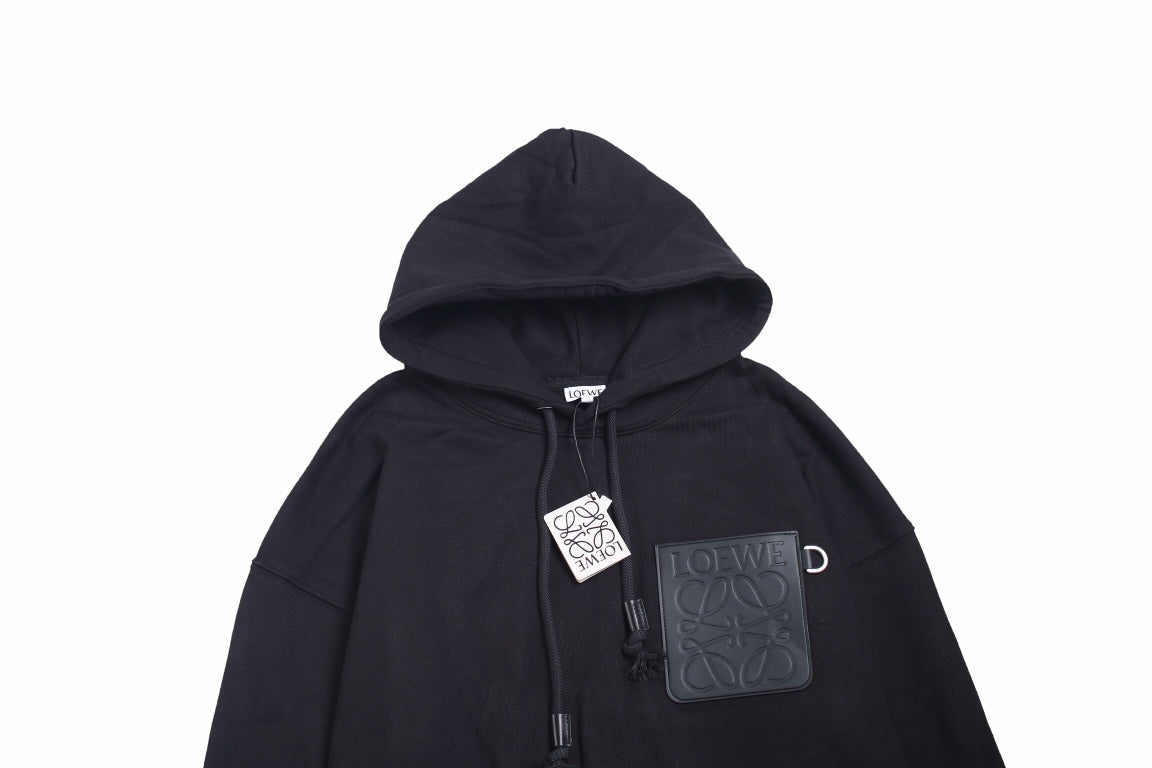 Loewe Black Logo Patch Hoodie