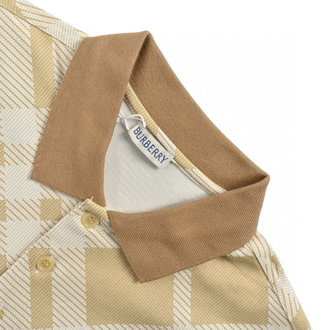 Burberry Geometric Check Polo Shirt