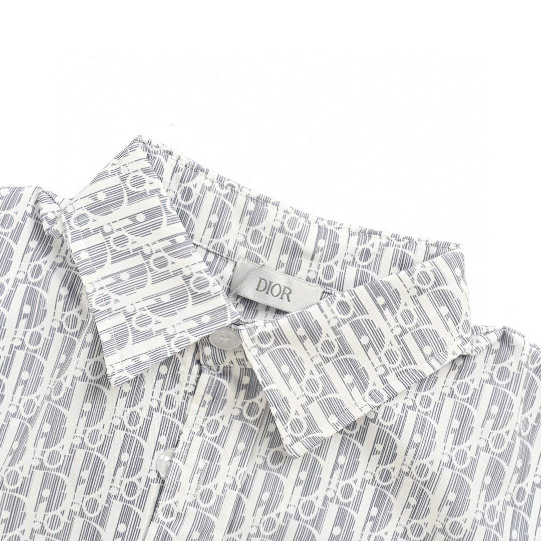 Dior Monogram Print Shirt (Gray)