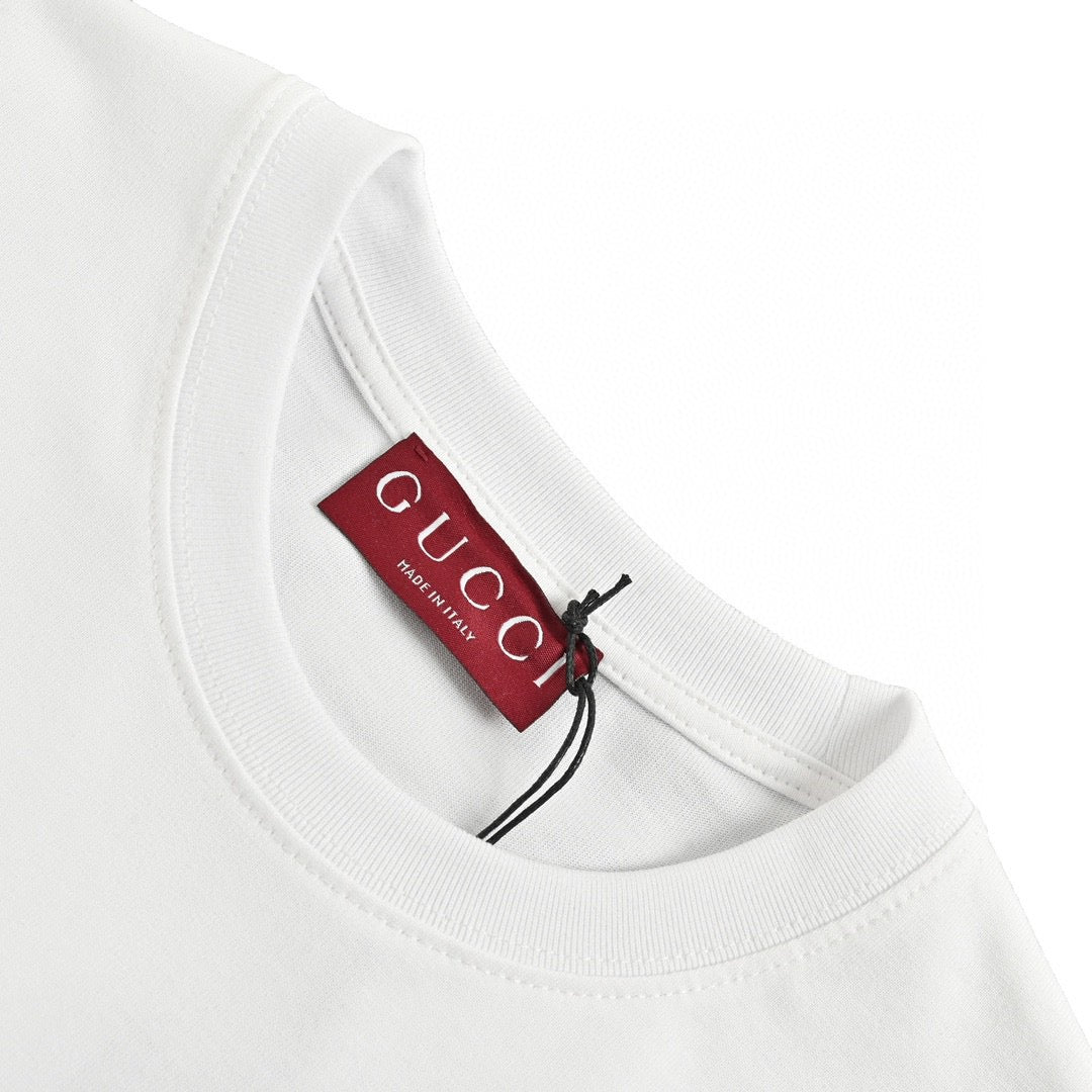 Gucci White T-Shirt with Firenze 1921 Logo