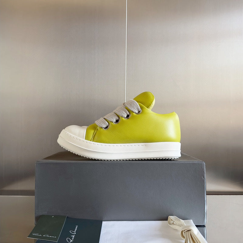 Rick Owens Yellow Low-Top Sneakers